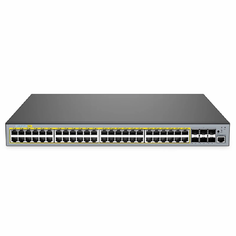 Refurb Squared S5500-48T6SP-R, 48-Port Gigabit Ethernet L3 PoE+ Switch, 48 x PoE+ Ports @760W, with 6 x 10Gb SFP+, Support Stacking