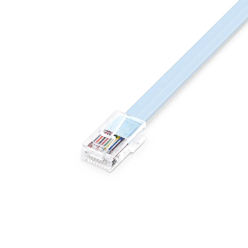 Refurb Squared 7ft (2m) RJ45 (Male) to DB9 (Female) Console Cable, Blue