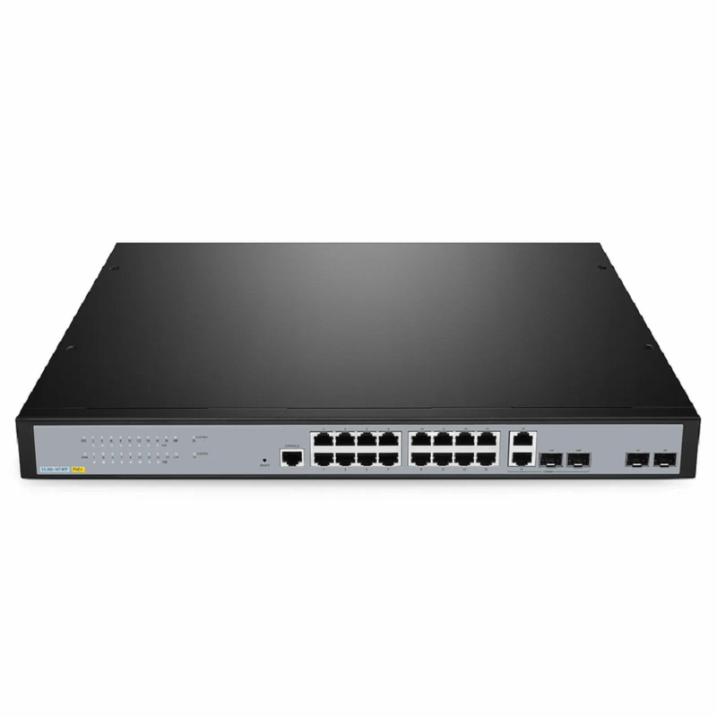Refurb Squared S3260-16T4FP, 16-Port Gigabit Ethernet L2+ PoE+ Switch, 16 x PoE+ Ports @250W, with 2 x 1Gb SFP Uplinks and 2 x Combo SFP Ports, Support IEEE 802.3af/at