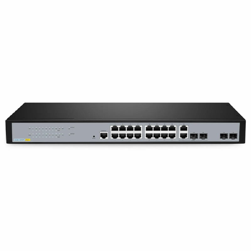 Refurb Squared S3260-16T4FP, 16-Port Gigabit Ethernet L2+ PoE+ Switch, 16 x PoE+ Ports @250W, with 2 x 1Gb SFP Uplinks and 2 x Combo SFP Ports, Support IEEE 802.3af/at