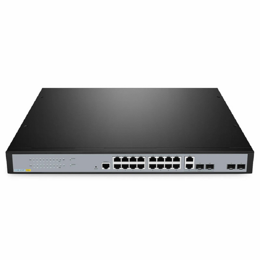 Refurb Squared S3260-16T4FP, 16-Port Gigabit Ethernet L2+ PoE+ Switch, 16 x PoE+ Ports @250W, with 2 x 1Gb SFP Uplinks and 2 x Combo SFP Ports, Support IEEE 802.3af/at