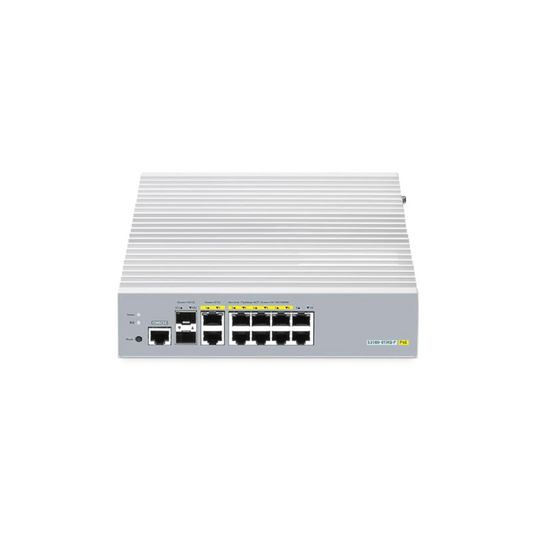 Refurb Squared S3100-8TMS-P, 8-Port Gigabit Ethernet L2+ PoE+ Switch, 6 x PoE+ Ports, 2 x 5Gb PoE+ Ports@125W, 2 x 1Gb RJ45, with 2 x 10Gb SFP+ Uplinks, Broadcom Chip, Fanless