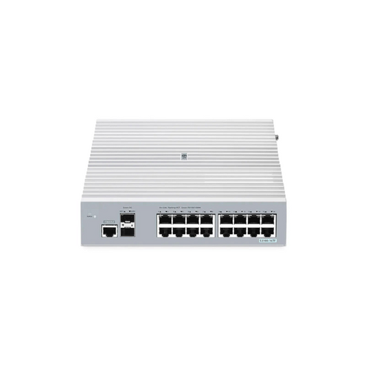 Refurb Squared S3100-16TF, 16-Port Gigabit Ethernet L2+ Switch, 16 x 1Gb RJ45, with 2 x 1Gb SFP Uplinks, Broadcom Chip, Fanless