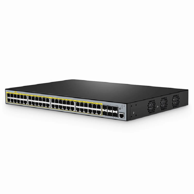 Refurb Squared S3400-48T6SP, 48-Port Gigabit Ethernet L2+ PoE+ Switch, 48 x PoE+ Ports @370W, with 6 x 10Gb SFP+ Uplinks, AC+DC Power Supplies, Support Stacking