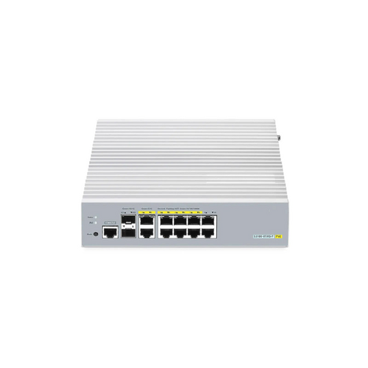 Refurb Squared S3100-8TMS-P, 8-Port Gigabit Ethernet L2+ PoE+ Switch, 6 x PoE+ Ports, 2 x 5Gb PoE+ Ports@125W, 2 x 1Gb RJ45, with 2 x 10Gb SFP+ Uplinks, Broadcom Chip, Fanless