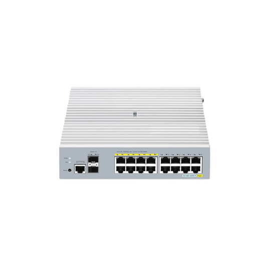 Refurb Squared S3100-16TF-P, 16-Port Gigabit Ethernet L2+ PoE+ Switch, 8 x PoE+ Ports@125W, 8 x 1Gb RJ45, with 2 x 1Gb SFP Uplinks, Broadcom Chip, Fanless