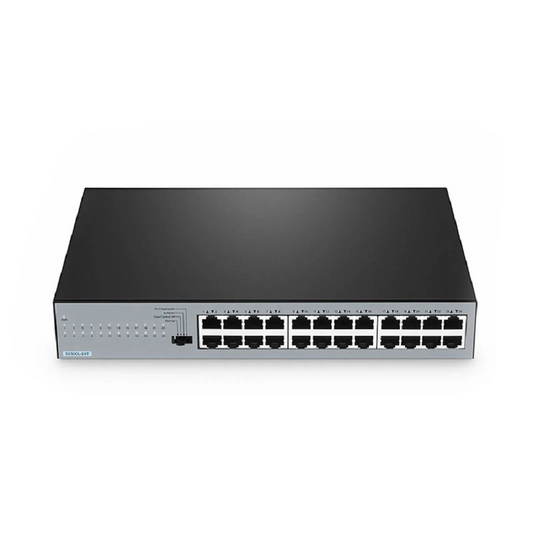 Refurb Squared S2805S-24TF, 24-Port Gigabit Ethernet L2 Smart Managed Switch, 24 x Gigabit RJ45, with 4 x 1Gb SFP Uplinks, Fanless