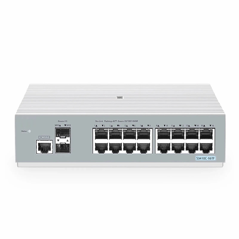 Refurb Squared S3410C-16TF, 16-Port Gigabit Ethernet L2+ Switch, 16 x 1Gb RJ45, with 2 x 1Gb SFP Uplinks, PicOSA®, Support MLAG, Broadcom Chip, Fanless