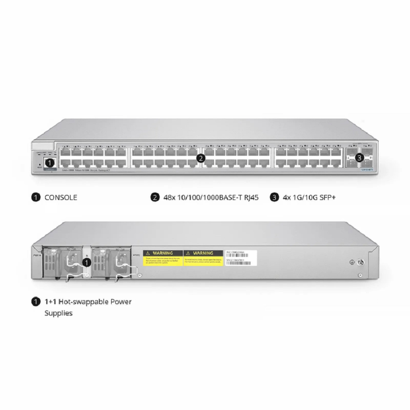 Refurb Squared S3410-48TS, 48-Port Gigabit Ethernet L2+ Switch, 48 x Gigabit RJ45, with 4 x 10Gb SFP+ Uplinks, PicOSA®, Support MLAG, Broadcom Chip