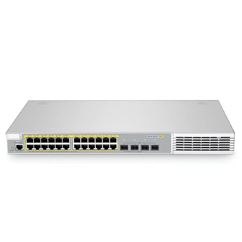 Refurb Squared S3410L-24TF-P, 24-Port Ethernet L2+ PoE+ Switch, 24 x PoE+ Ports @370W, with 4 x 1Gb SFP Uplinks, PicOSA®, Support MLAG, Broadcom Chip