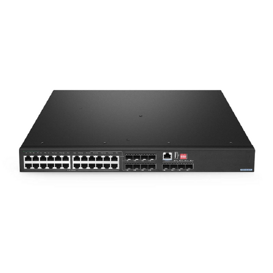 Refurb Squared IES5120-28TF, 24-Port Gigabit Ethernet L2+ Managed Industrial Switch, 16 x 10/100/1000BASE-T, with 8 x 1Gb RJ45/SFP Combo and 4 x 1Gb SFP, -40 to 75A°C Operating Temperature