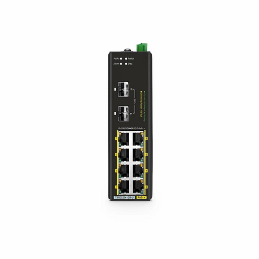 Refurb Squared TSN3220-10S-U, 8-Port Gigabit Ethernet L2 Managed TSN Industrial PoE++ Switch, 8 x PoE++ Ports@360W, with 2 x 1/10Gb SFP+, -40 to 75A°C Operating Temperature