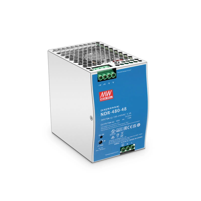 Refurb Squared 480W 48VDC Slim DIN Rail Economical Industrial Power Supply with PFC Function