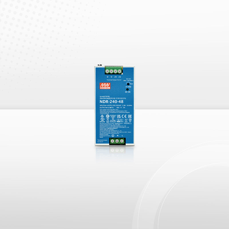 Refurb Squared 240W 48VDC Slim DIN Rail Economical Industrial Power Supply with PFC Function