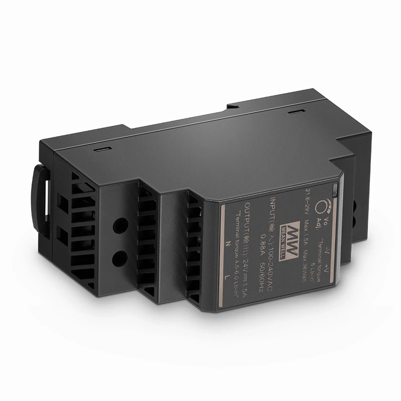 Refurb Squared 30W 24VDC Ultra Slim Step-Shaped DIN Rail Industrial Power Supply