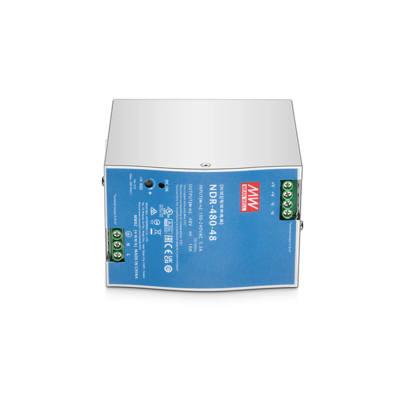 Refurb Squared 480W 48VDC Slim DIN Rail Economical Industrial Power Supply with PFC Function