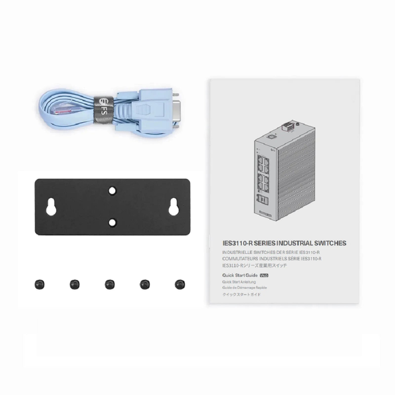 Refurb Squared IES3110-8TFP-R, 8-Port Gigabit Ethernet L2+ Managed Industrial PoE+ Switch, 8 x PoE+ Ports @240W, with 2 x 1Gb SFP, Wide-Temp