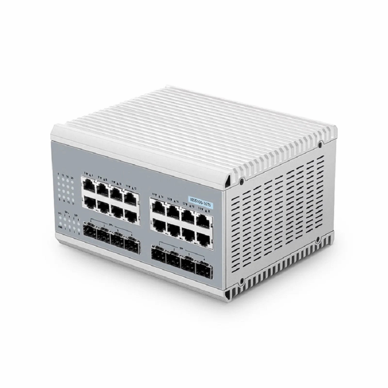 Refurb Squared IES5100-16TS, 16-Port Gigabit Ethernet L2+ Managed Industrial Switch, 16 x 10/100/1000BASE-T, with 4 x 1Gb SFP and 4 x 10Gb SFP+, -40 to 75A°C Operating Temperature
