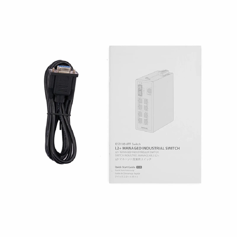 Refurb Squared IES3100-8TF, 8-Port Gigabit Ethernet L2+ Managed Industrial Switch, 8 x 10/100/1000BASE-T, with 2 x 1/2.5Gb SFP, -40 to 75A°C Operating Temperature