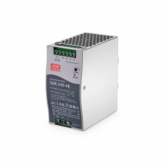 Refurb Squared 240W 48VDC Slim DIN Rail High-Performance Industrial Power Supply with PFC Function