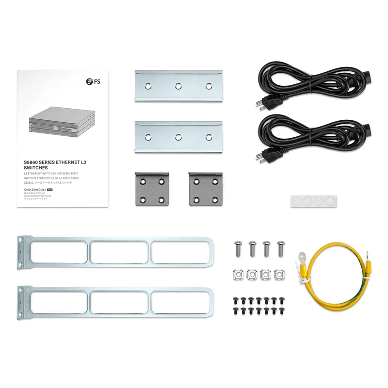 Refurb Squared S5860-48XMG, 48-Port Ethernet L3 Switch, 48 x 10GBASE-T/Multi-Gigabit Ports, 4 x 25Gb SFP28, with 2 x 40Gb QSFP+ Uplinks, Support Stacking, Broadcom Chip