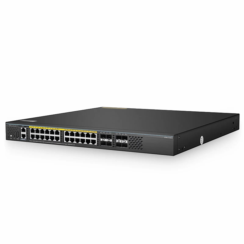 Refurb Squared S5860-24XB-U, 24-Port Ethernet L3 PoE++ Switch, 24 x 10GBASE-T/Multi-Gigabit, 4 x 10Gb SFP+, with 4 x 25Gb SFP28 Uplinks, Support Stacking, Broadcom Chip