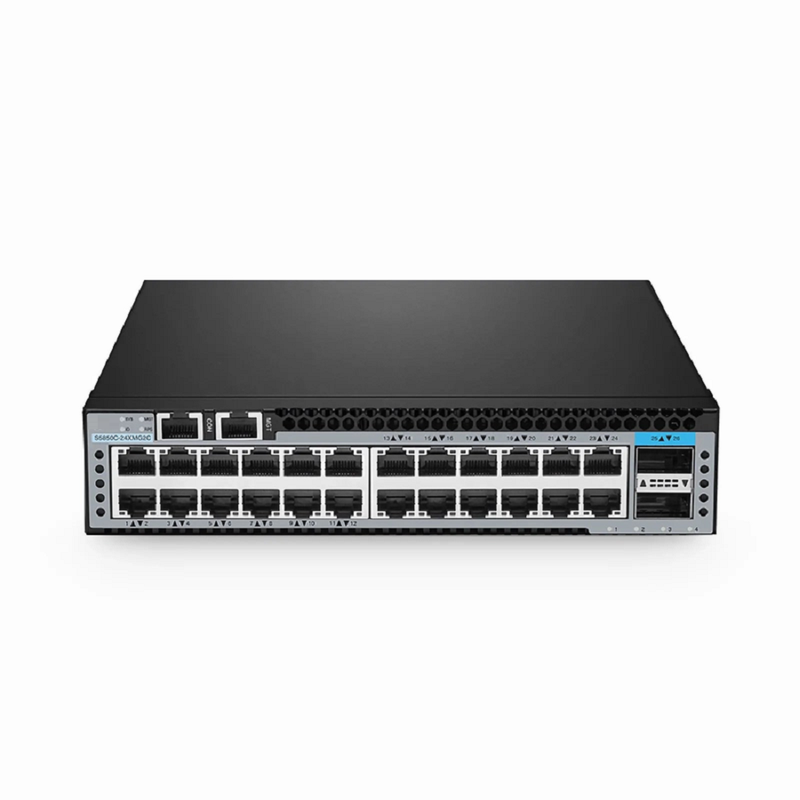 Refurb Squared S5850C-24XMG2C, 24-Port Ethernet L3 Half-width Switch, 24 x 10GBase-T/Multi-Gigabit, with 2 x 100Gb QSFP28 Uplinks, AV over IP, Support MLAG