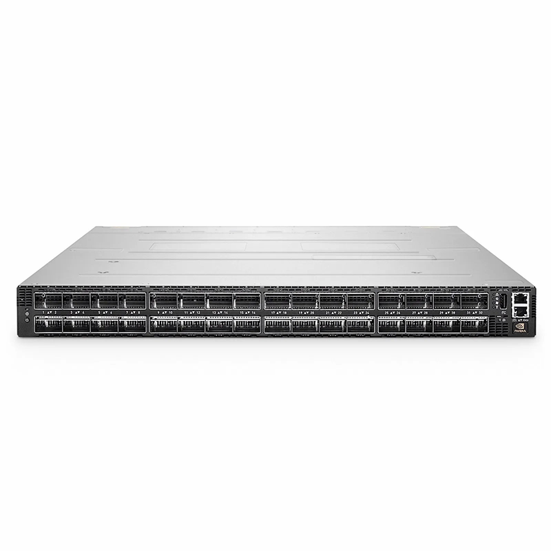 Refurb Squared MQM9700-NS2F, NVIDIAA® 64-Port NDR 400G InfiniBand Data Center Switch, 32 OSFP Ports, Managed, x86 Dual Core, NVIDIA QuantumA-2 Chip, P2C Airflow