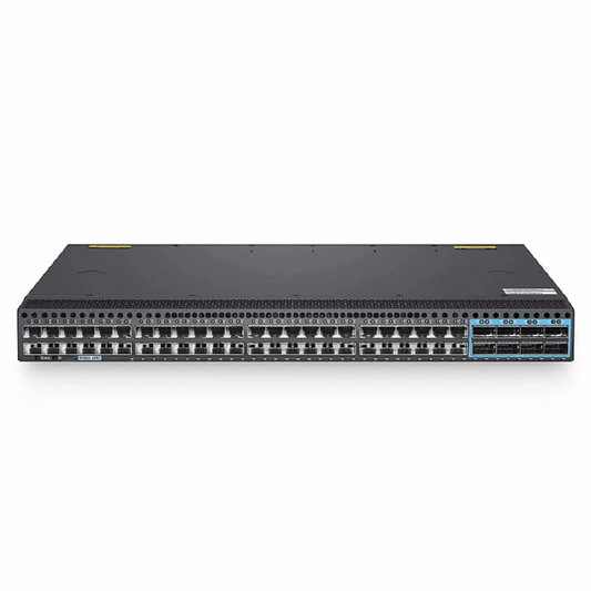 Refurb Squared N5860-48SC, 48-Port Ethernet L3 Data Center Switch, 48 x 10Gb SFP+, with 8 x 100Gb QSFP28, Support MLAG/Stacking, Broadcom Chip, Dual AC PSUs, Front-to-Back Airflow