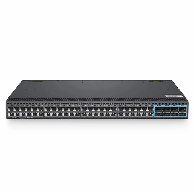 Refurb Squared N5860-48SC, 48-Port Ethernet L3 Data Center Switch, 48 x 10Gb SFP+, with 8 x 100Gb QSFP28, Support MLAG/Stacking, Broadcom Chip, Dual AC PSUs, Front-to-Back Airflow