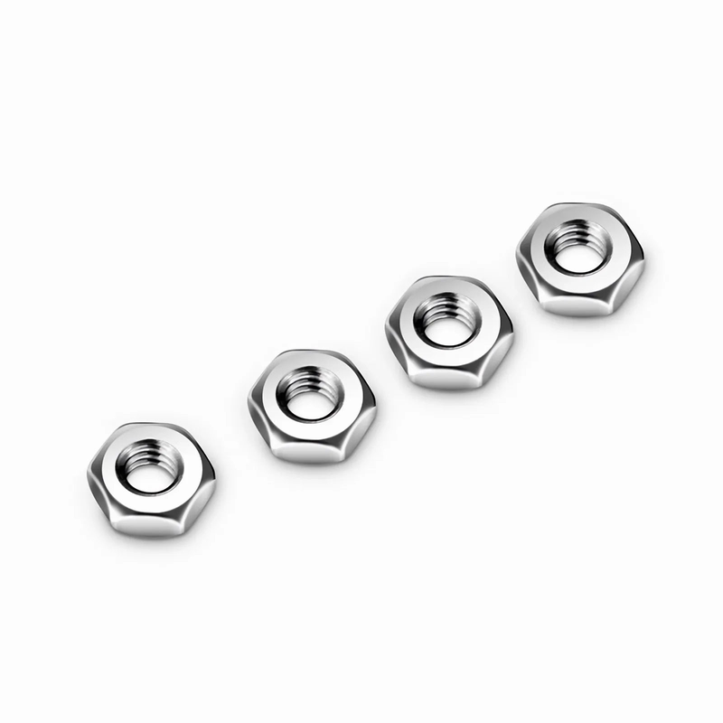 Refurb Squared M2A8mm Model Screw and Nut, Nickel-plated, Silver, 50pcs/Pack