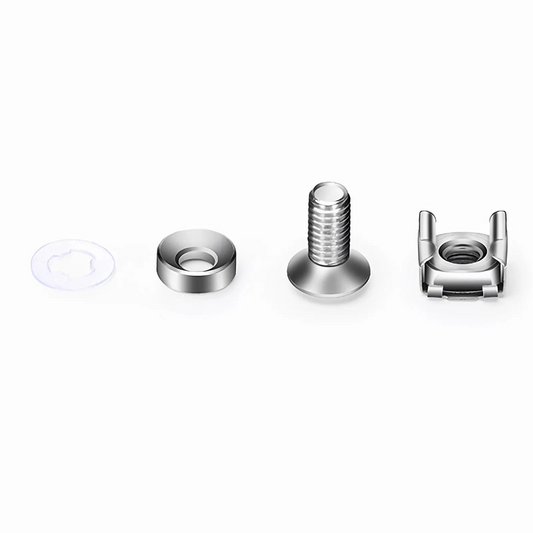 Refurb Squared M6A16mm Model Screw and Nut, Nickel-plated, Silver, 50pcs/Pack