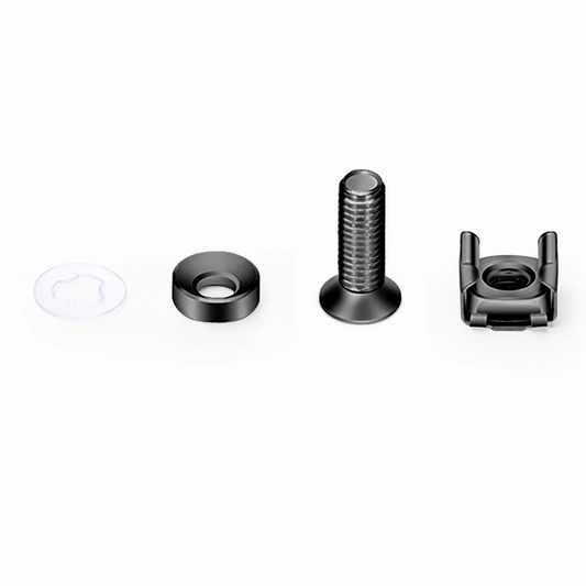 Refurb Squared M6A20mm Screw and Nut, Zinc-plated, Black, 50pcs/Pack