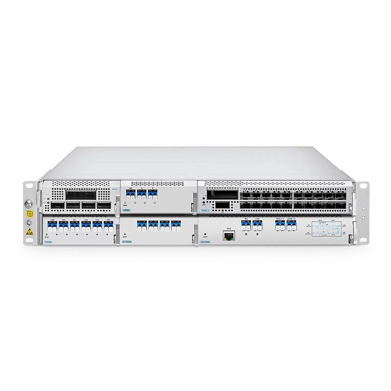 Refurb Squared D7000-CH2U, 8 Slots 2U Unloaded Chassis, Support Single-wavelength 200G/400G, Up to 3.2Tbps Capacity, Redundant AC PSUs, Support AmpCon-T/WebGUI Network Management