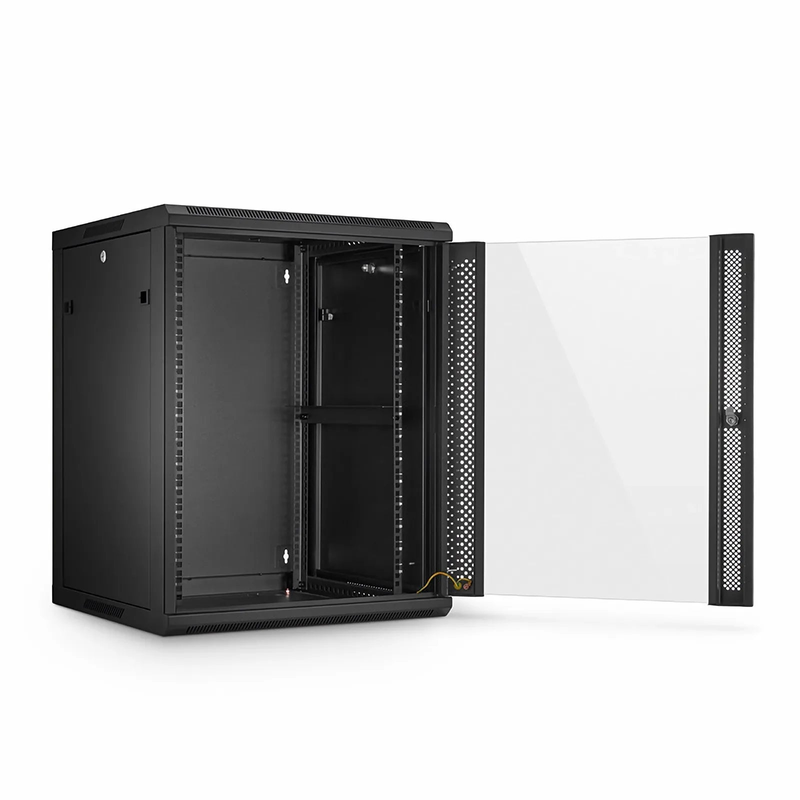 Refurb Squared 15U GW600-Series 19" 4-Post Wall Mount Cabinet with Glass Front Door