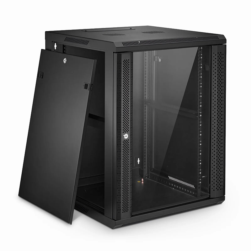 Refurb Squared 15U GW600-Series 19" 4-Post Wall Mount Cabinet with Glass Front Door