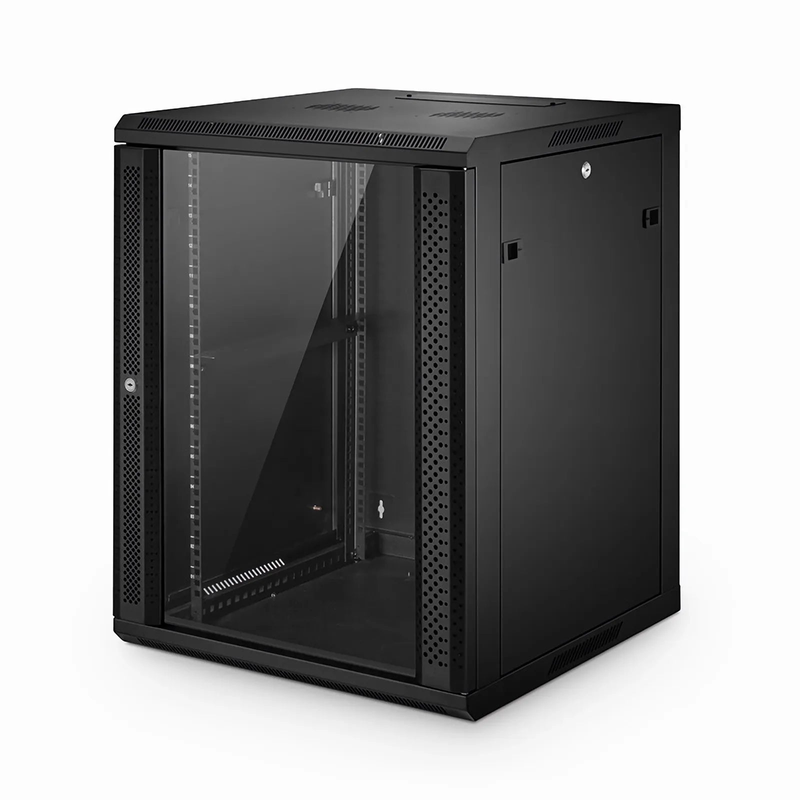 Refurb Squared 15U GW600-Series 19" 4-Post Wall Mount Cabinet with Glass Front Door