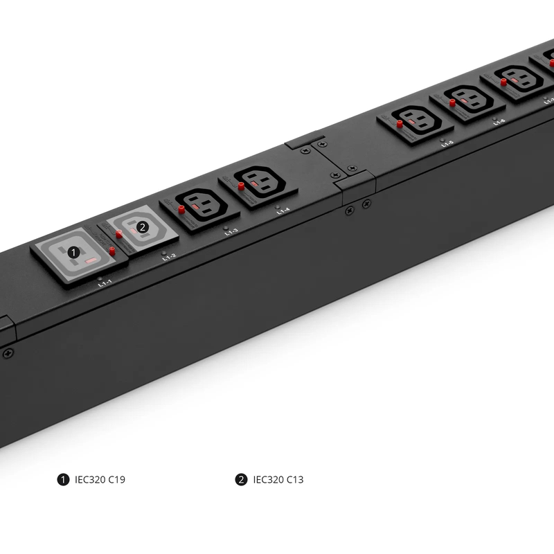 Refurb Squared 23kW 3-Phase 32A/415V Switched Rack PDU, 21 x C13 & 3 x C19 Outlets, IEC309 32A 3P+N+PE Plug, 10ft Cord, 0U Vertical