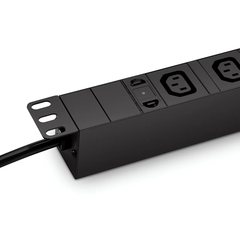 Refurb Squared 1.20kW Single-Phase 10A/120V Basic Rack PDU, 8 x C13 Outlets, IEC320 C14 Plug, 10ft Cord, 1U Rack-Mount