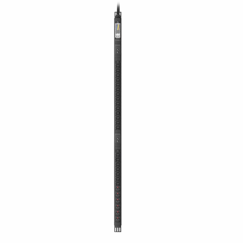 Refurb Squared 14.49kW Single-Phase 63A/230V Basic Rack PDU, 21 x C13 & 6 x C19 Outlets, IEC309 63A 2P + E Plug, 10ft Cord, 0U Vertical