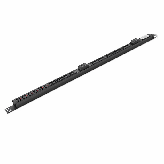 Refurb Squared 14.49kW Single-Phase 63A/230V Basic Rack PDU, 21 x C13 & 6 x C19 Outlets, IEC309 63A 2P + E Plug, 10ft Cord, 0U Vertical