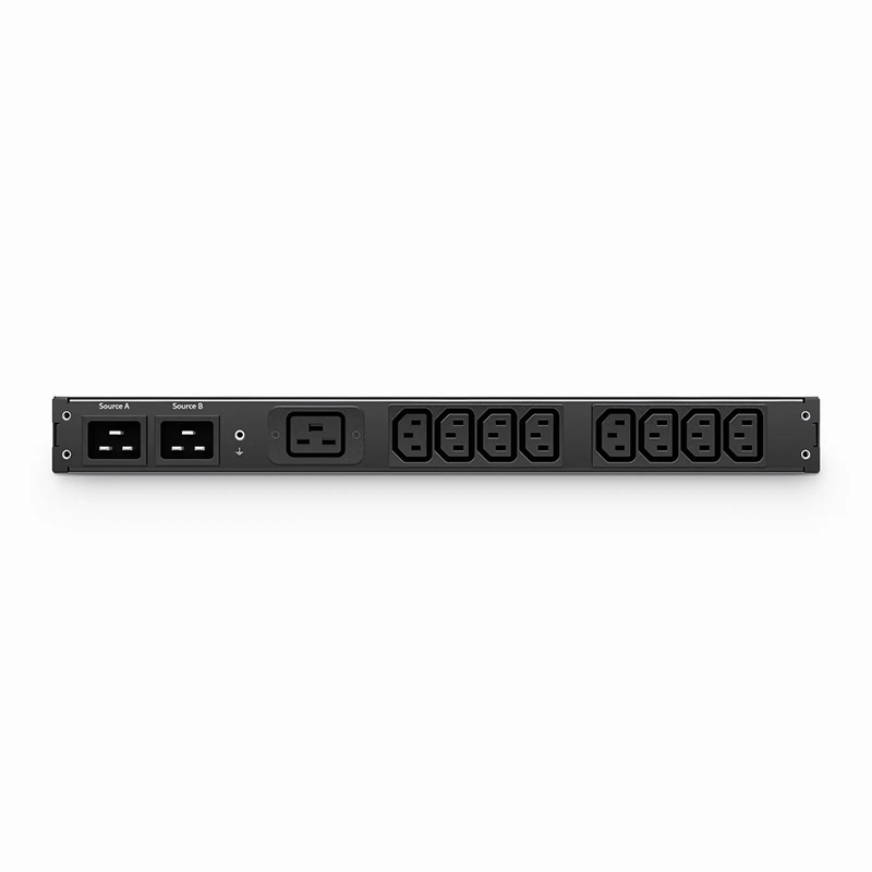 Refurb Squared APCA® NetShelter Rack Automatic Transfer Switch, 1U, 16A, 230V, 2 C20 IN, 8 C13, 1 C19 OUT