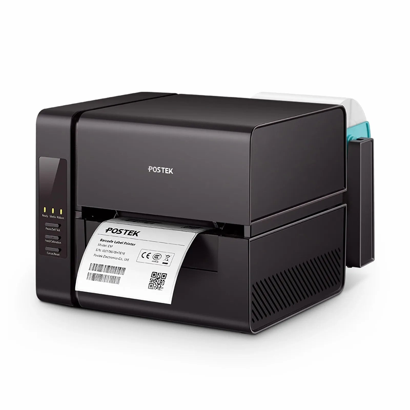 Refurb Squared Postek E300i Commercial Label Printer with HEATA, 4.5" Color LCD Touch Screen, 300dpi, 4ips Print Speed