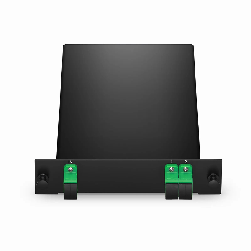Refurb Squared 1 x 2 PLC Fiber Splitter, Standard LGX Cassette, SC/APC, Singlemode