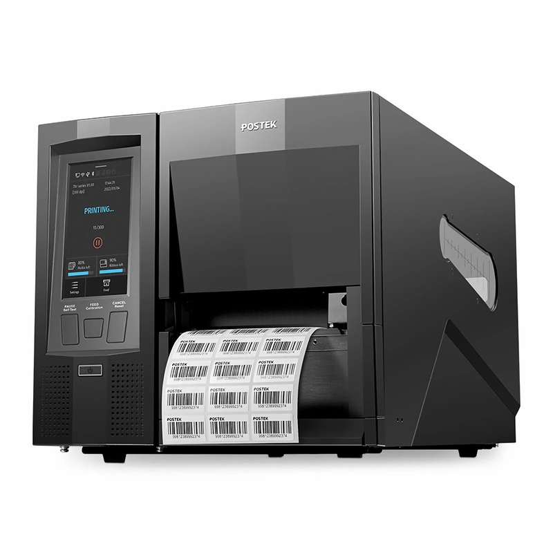 Refurb Squared Postek TX6 EXP Industrial Label Printer with HEATA, 4.5" Color LCD Touch Screen, 600dpi, 6ips Print Speed