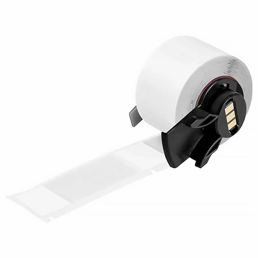 Refurb Squared 2.5in.H x 1in.W Self-laminating Labels for M611 Printer, 100 Labels/Roll, Black on White