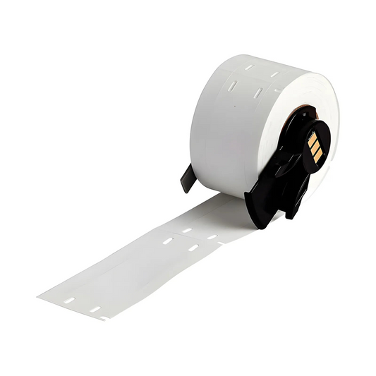 Refurb Squared 3 in.H x 0.758 in.W Cable Tie Labels for M611 Printers, White, 100 Labels/Roll