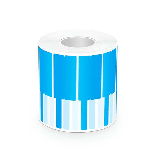 Refurb Squared 1.02in.W x 3.31in.L Printable P-Flag Label, PET, Reel, Blue, 500Labels/Roll