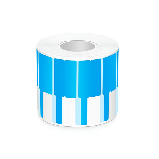 Refurb Squared 0.94in.W x 2.75in.L Printable P-Flag Label, PET, Reel, Blue, 500Labels/Roll