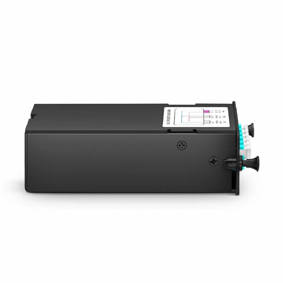 Refurb Squared FHDA LC TAP Cassette, OM4 Multimode, 4 x LC Duplex Live Ports, 2 x LC Duplex TAP Ports, 50/50 Split Ratio (Live/TAP), 1/10/40/100G